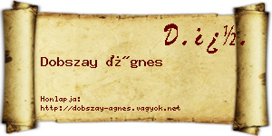 Dobszay Ágnes névjegykártya